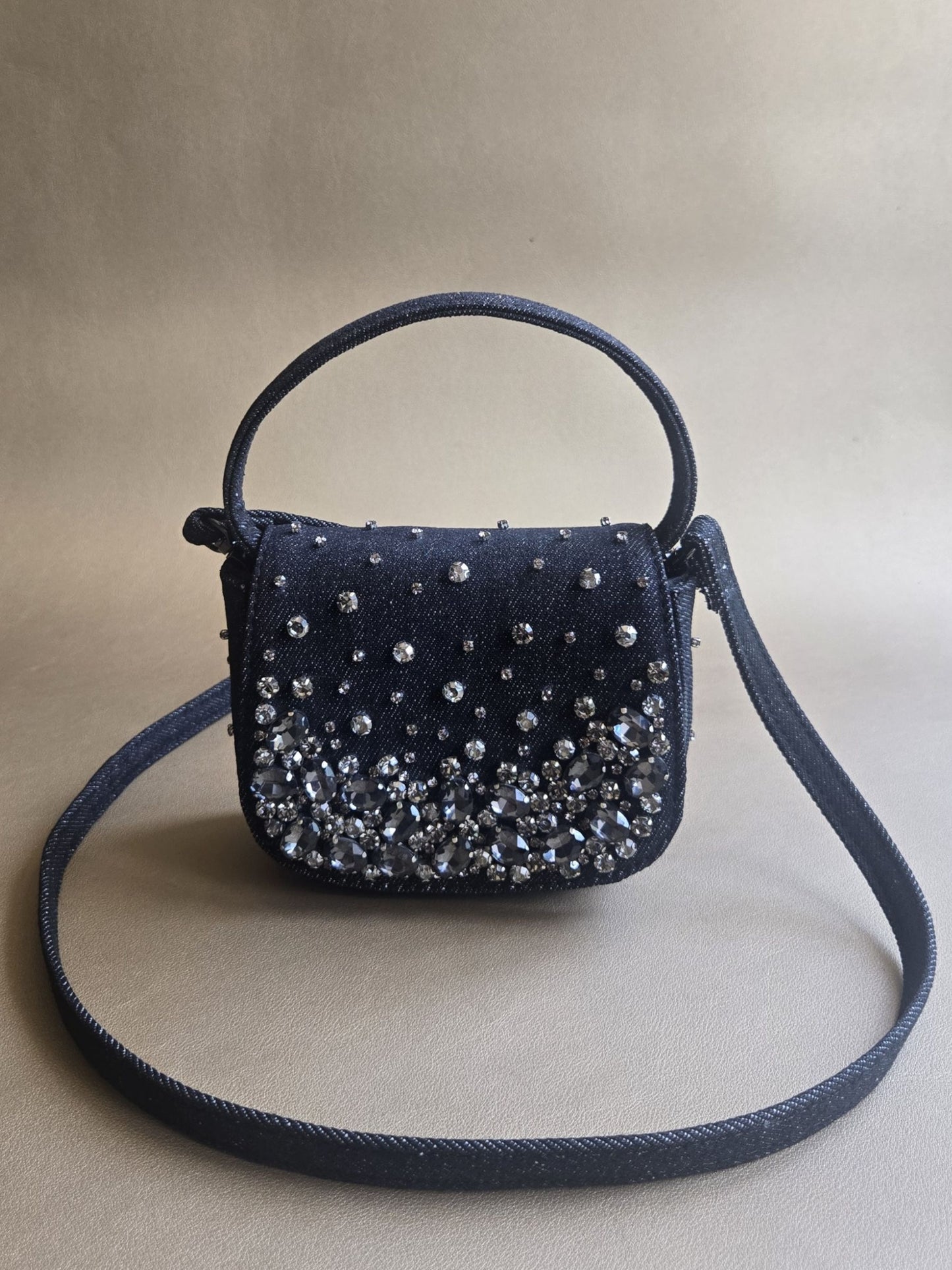 Crystal Denim Bag