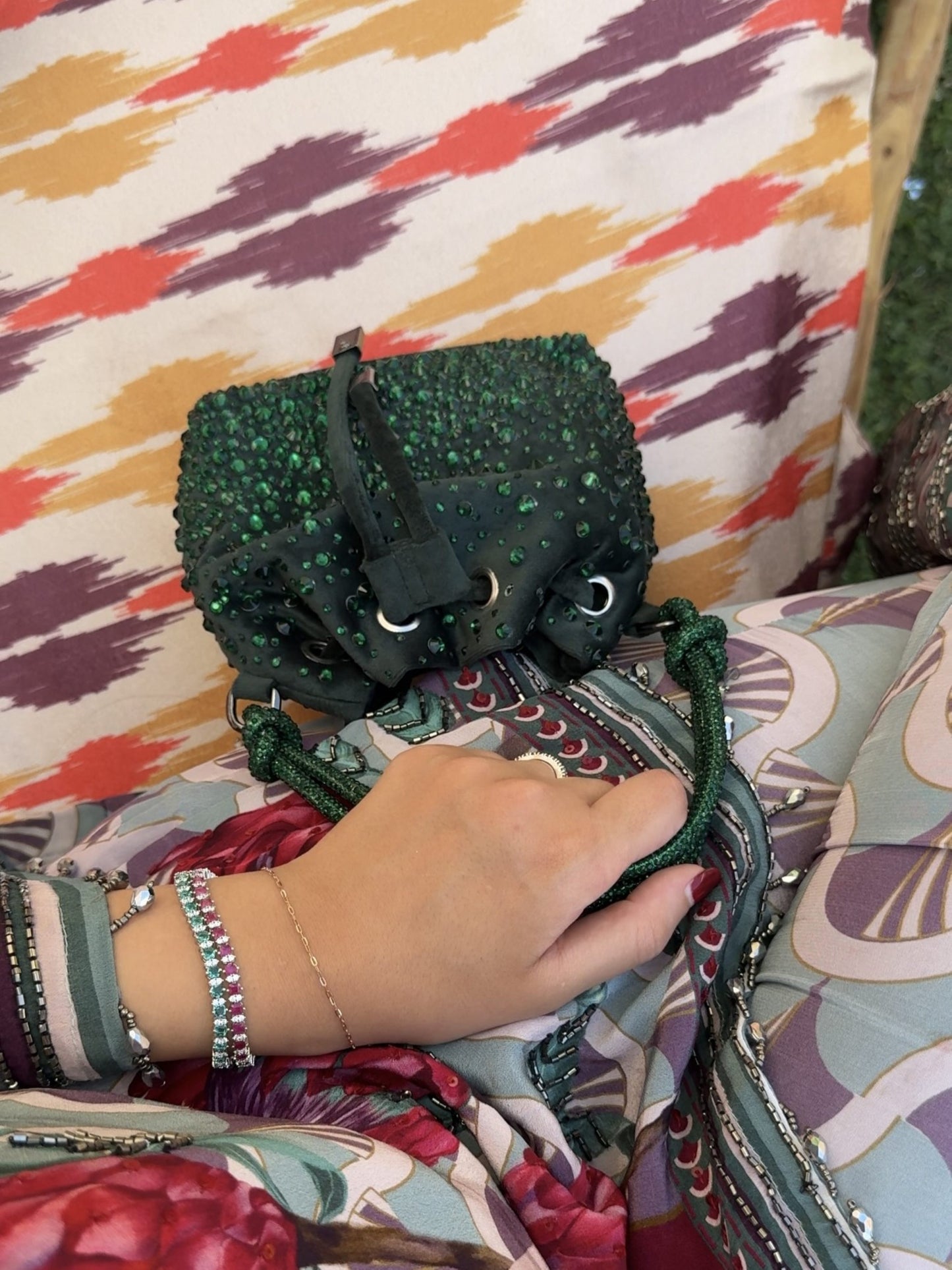 Micro Bucket Bag - Bottle Green