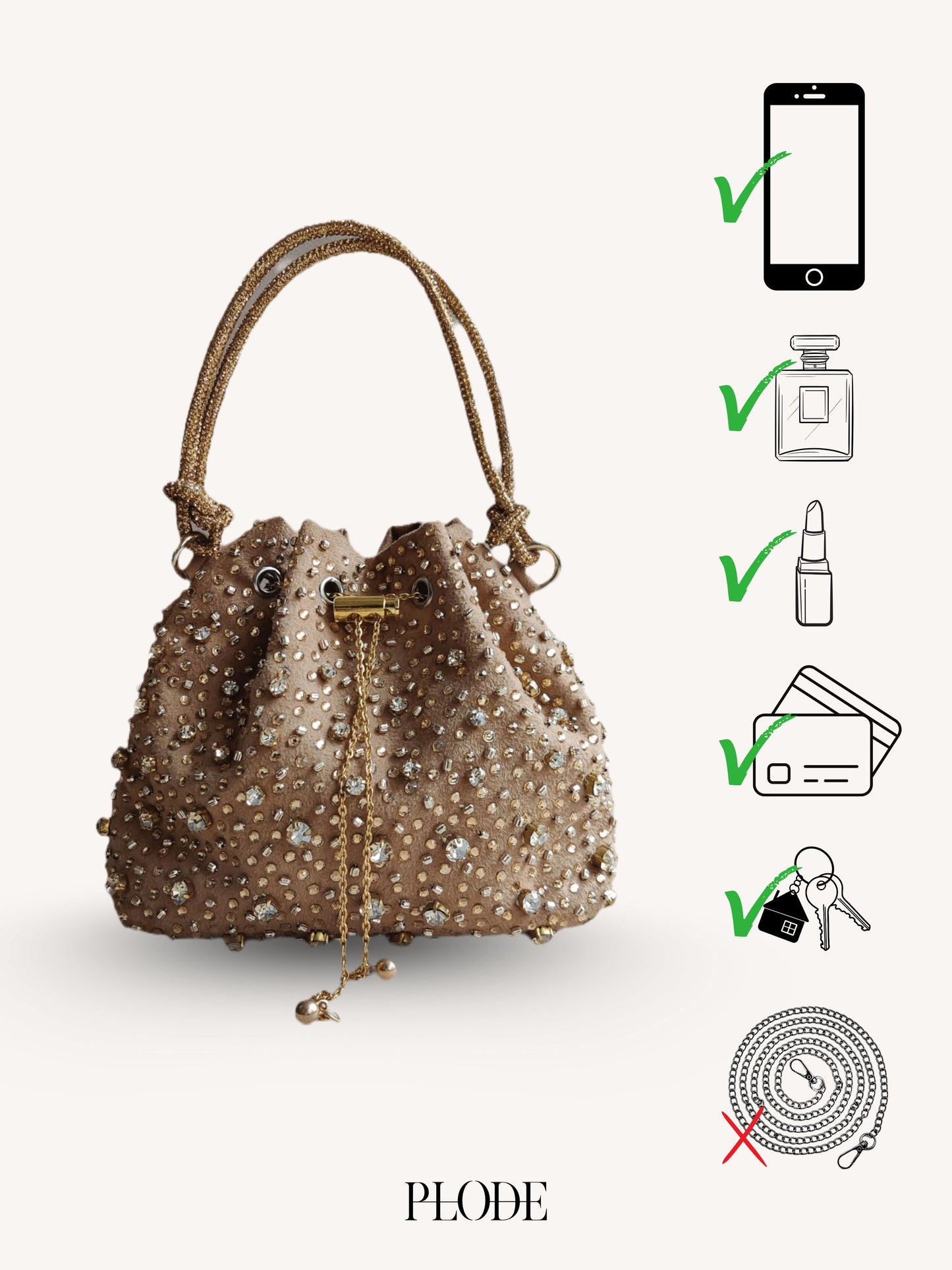 Starry Bucket Bag - Gold