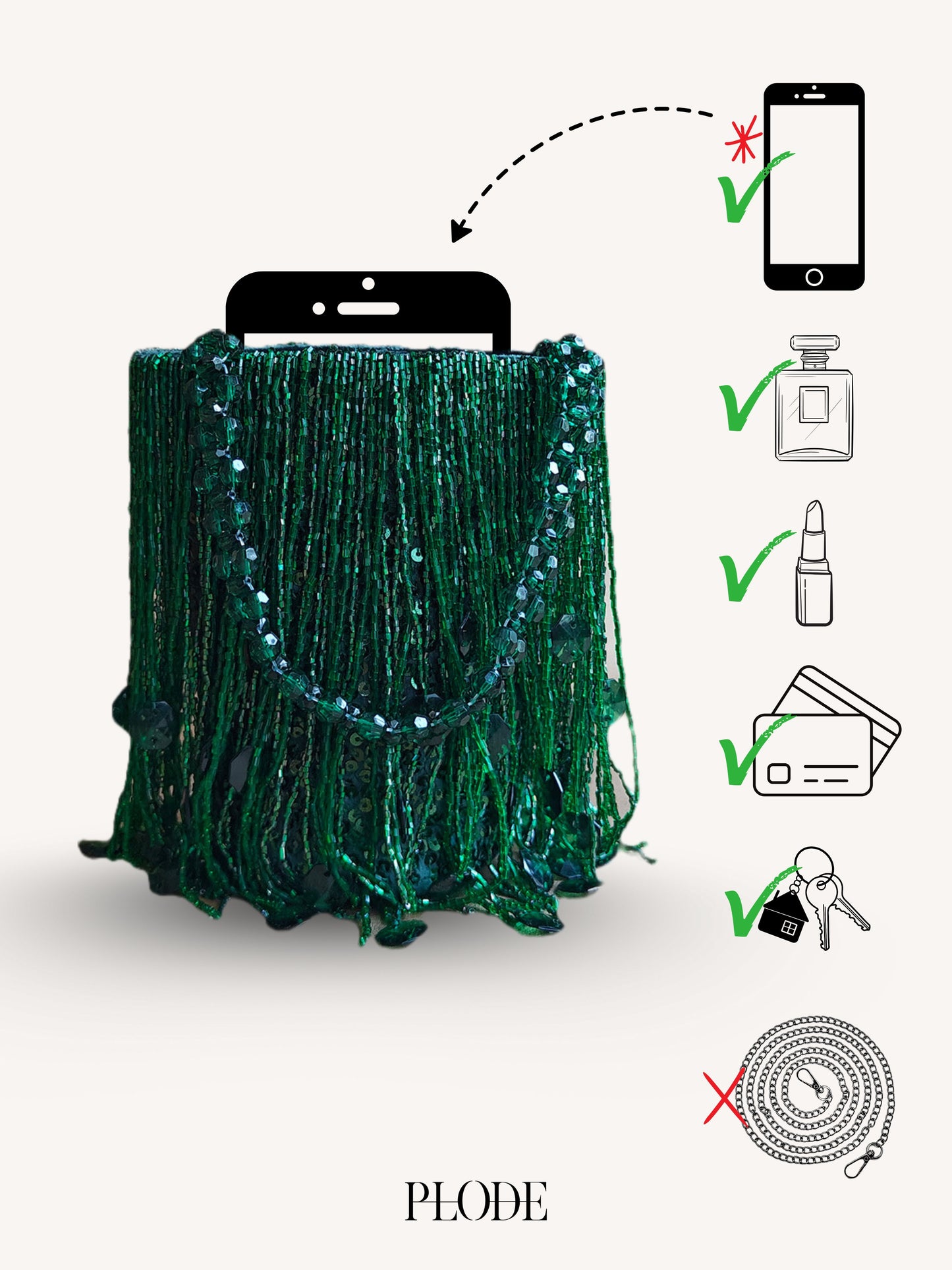 Shimmy Bag - Bottle Green