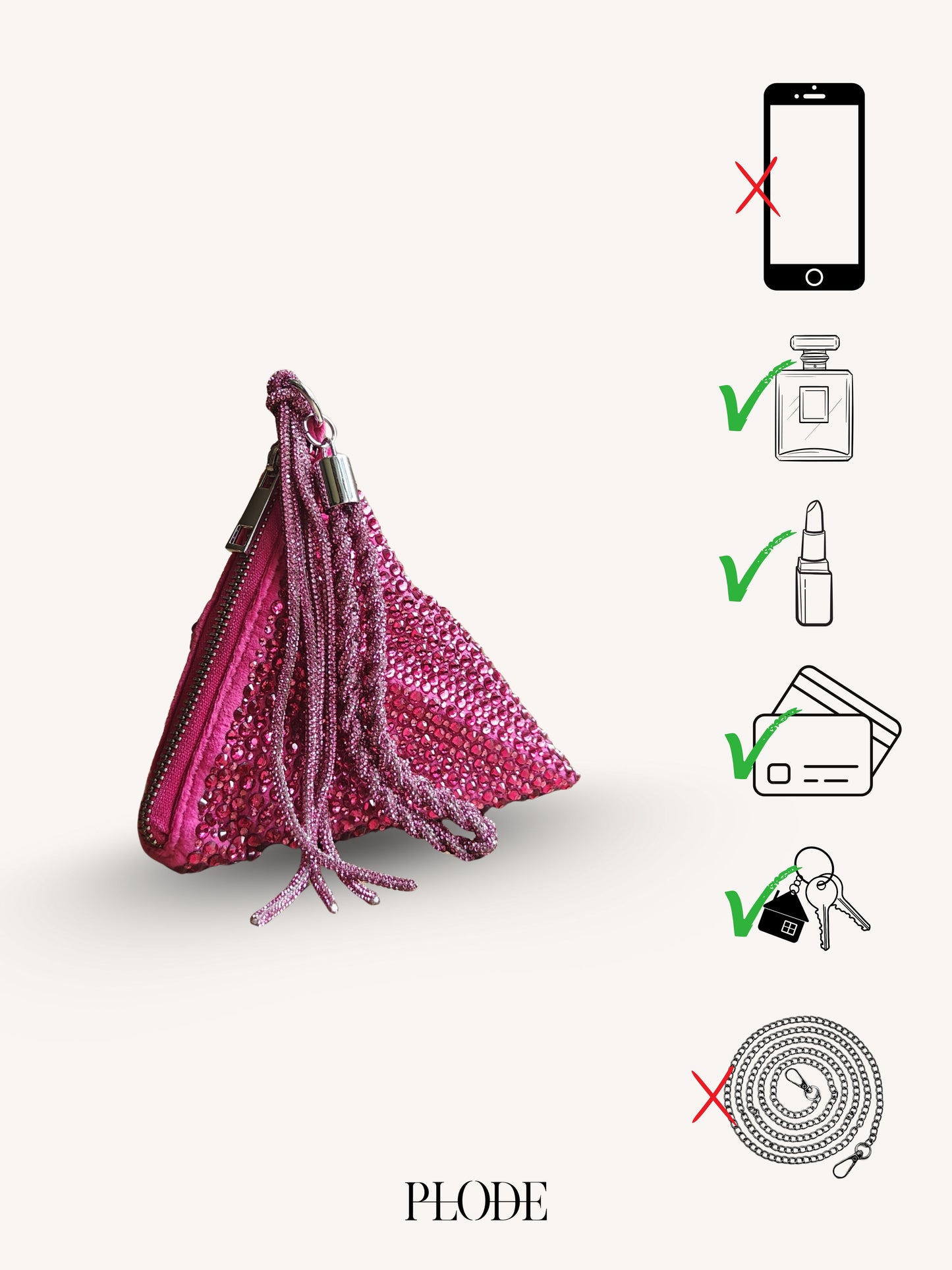 Delhi Wristlet - Hot Pink