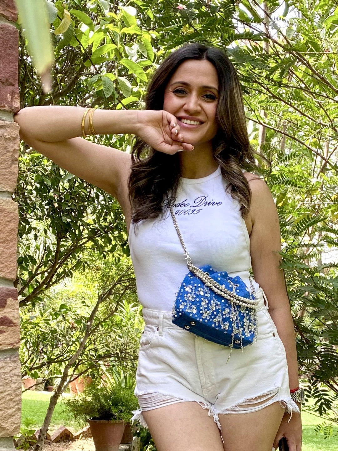 Denim Bucket Bag