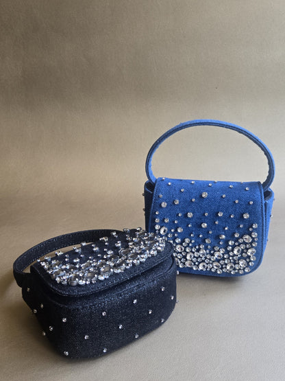 Crystal Denim Bag