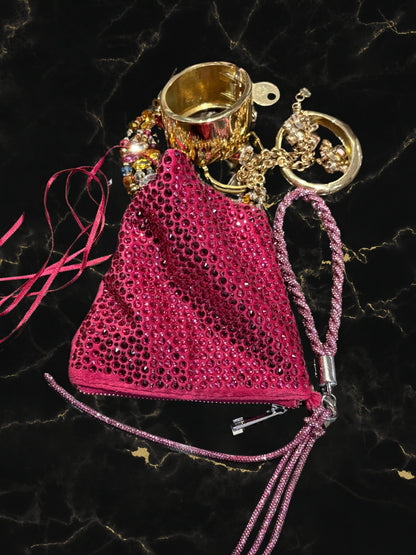 Delhi Wristlet - Hot Pink