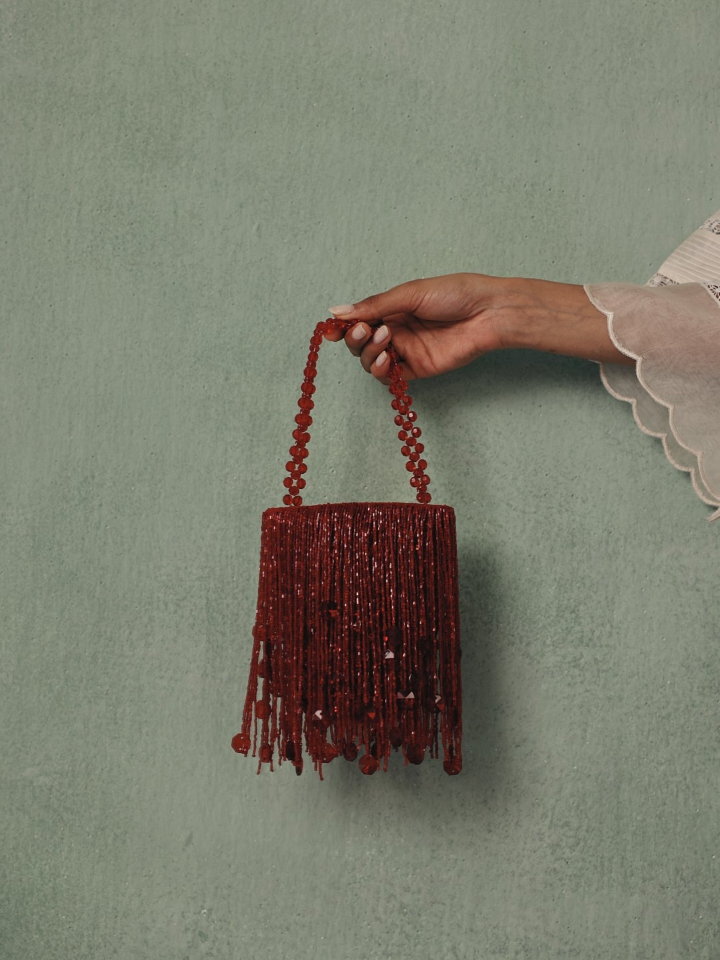 Shimmy Bag - Crimson Red