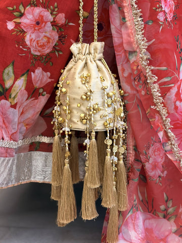 Gold Tassel Potli