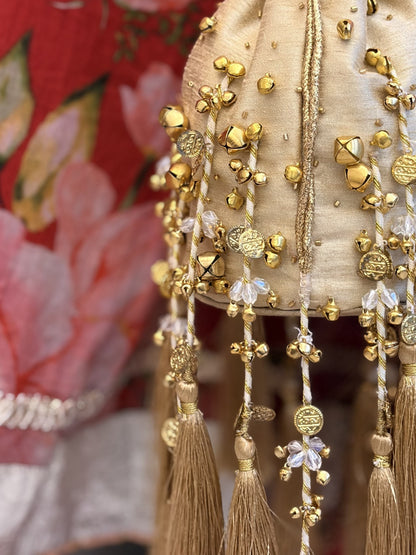Gold Tassel Potli