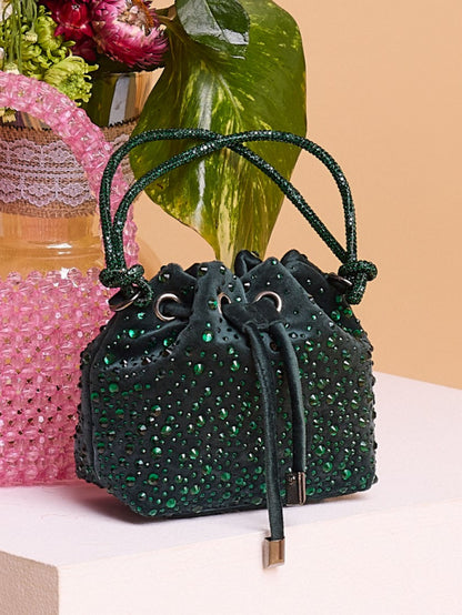 Micro Bucket Bag - Bottle Green