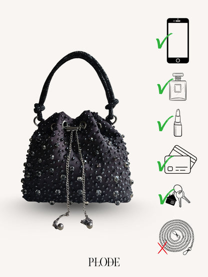 Starry Bucket Bag - Black