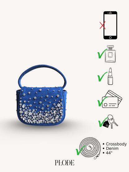 Crystal Denim Bag