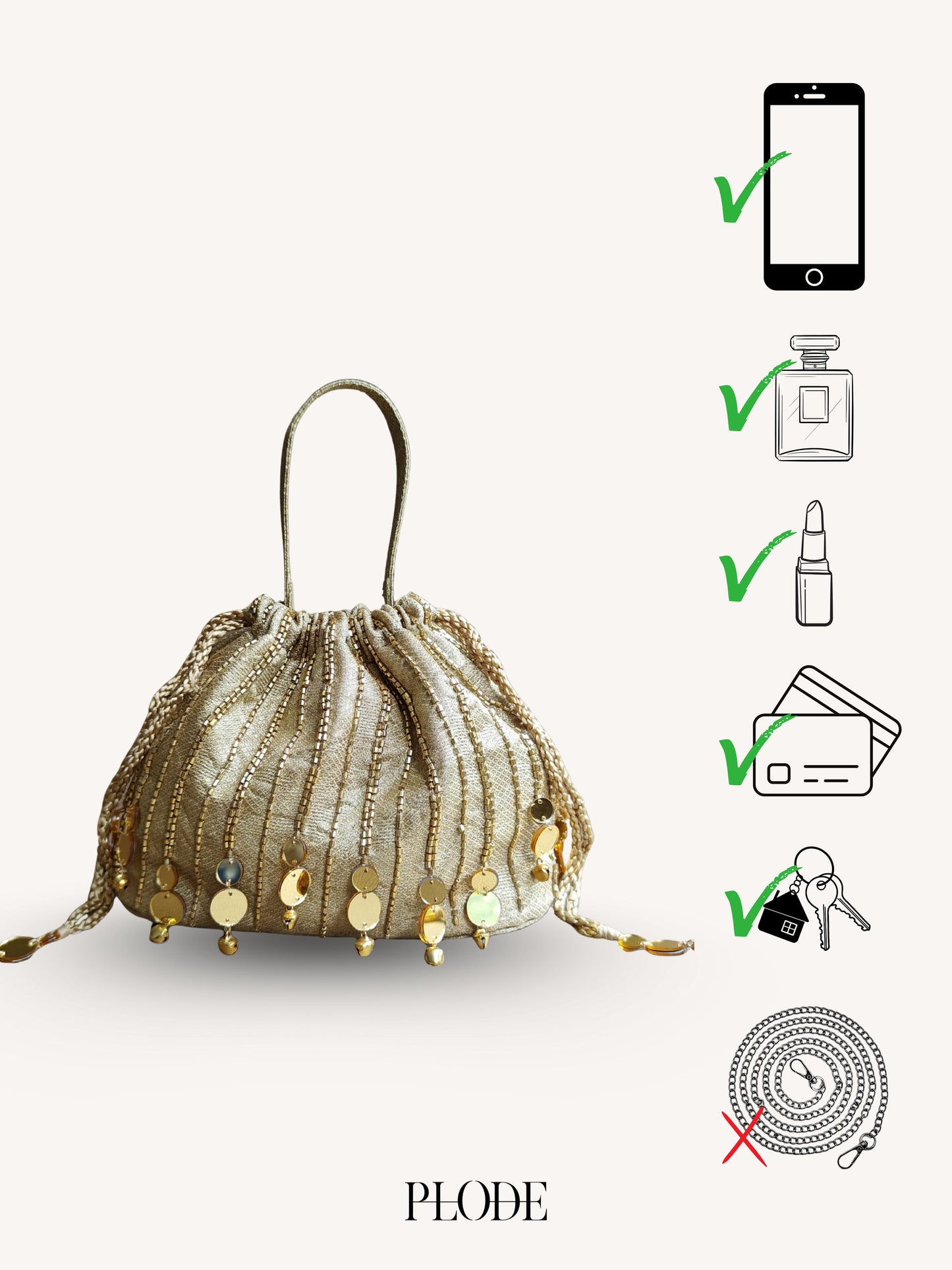 Mirror Dumpling Potli