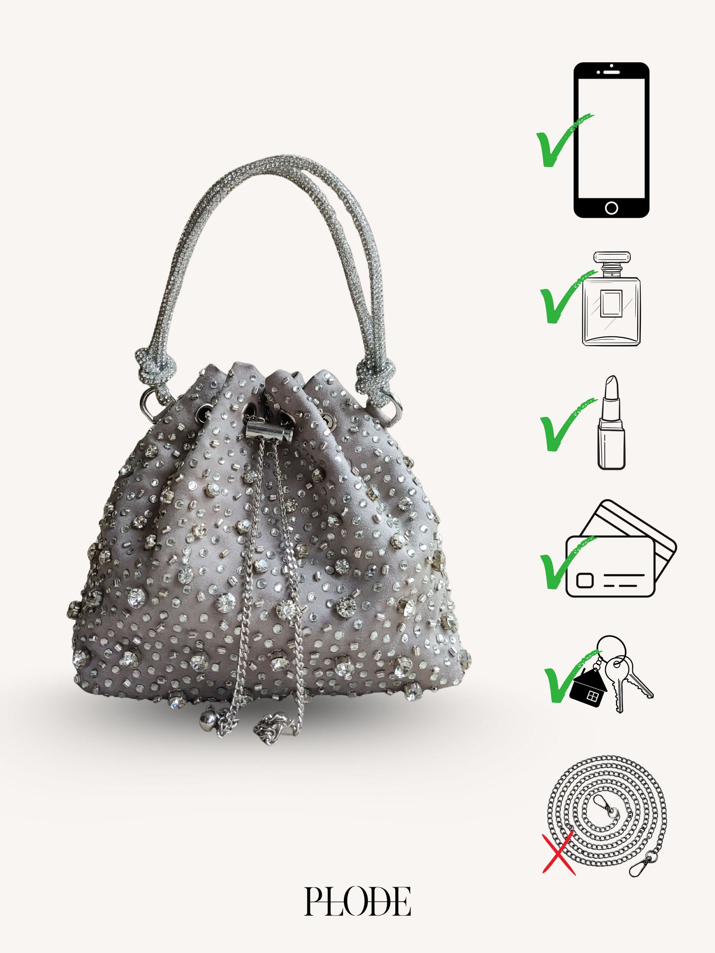 Starry Bucket Bag - Silver