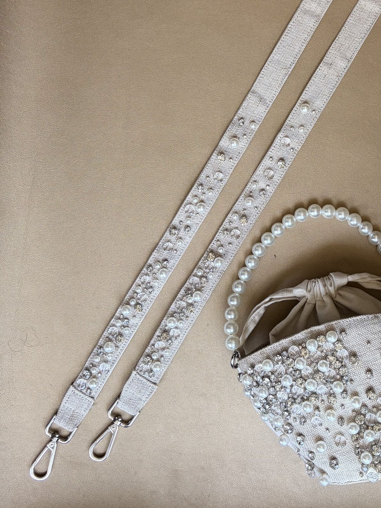 Jute Embellished Crossbody Strap