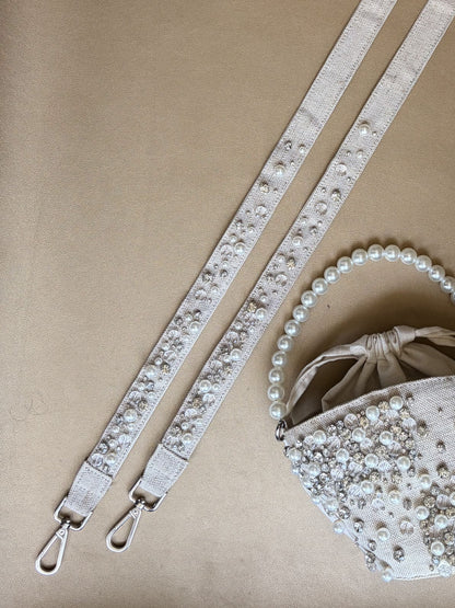 Jute Embellished Crossbody Strap