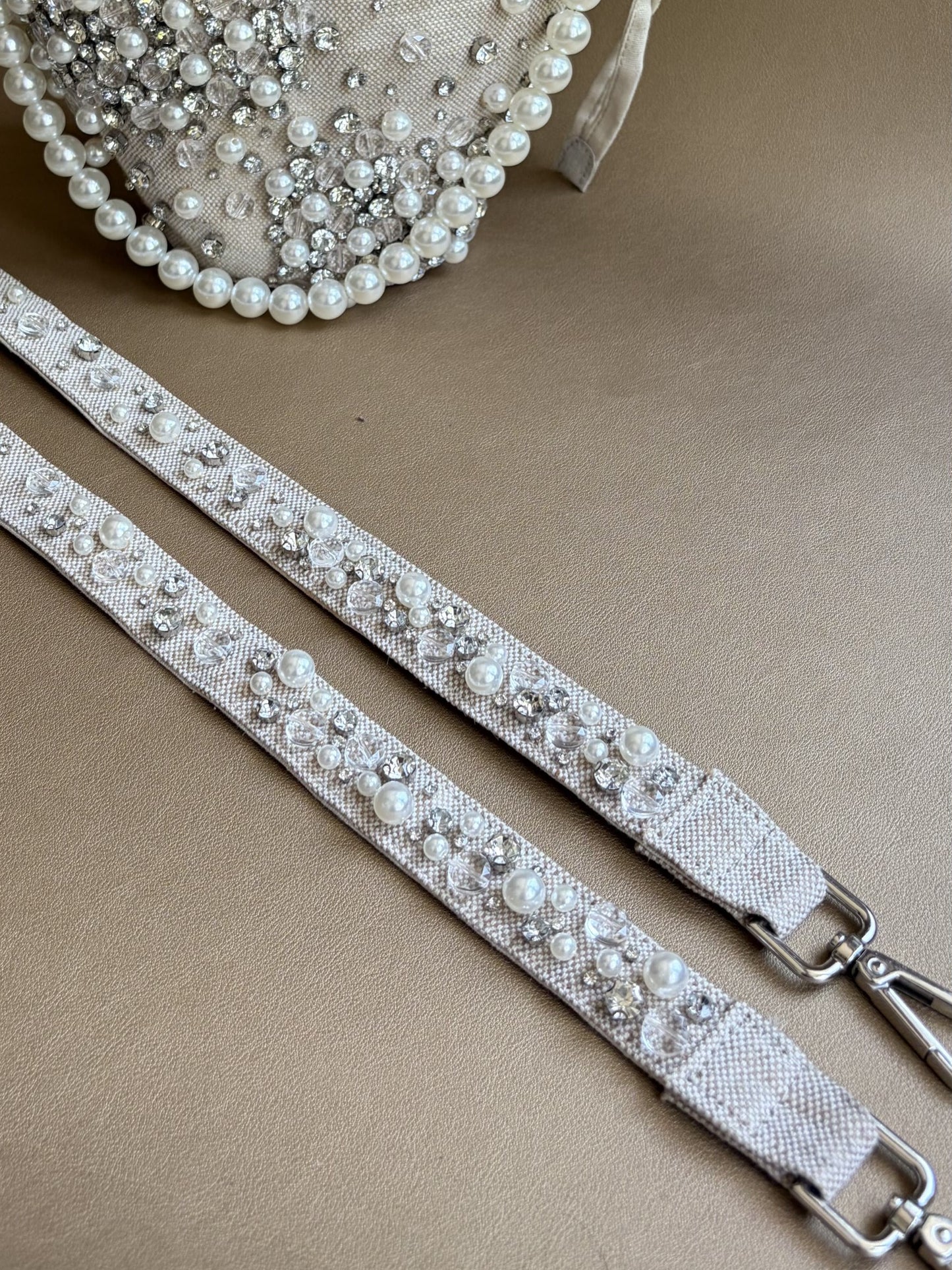 Jute Embellished Crossbody Strap