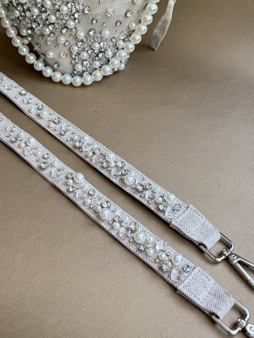 Jute Embellished Crossbody Strap