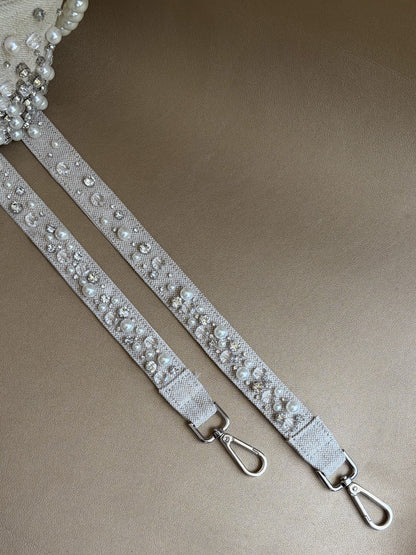 Jute Embellished Crossbody Strap