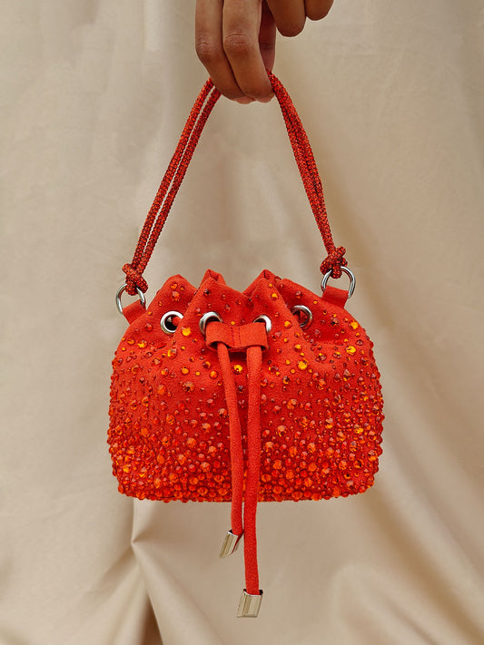 Micro Bucket Bag - Orange