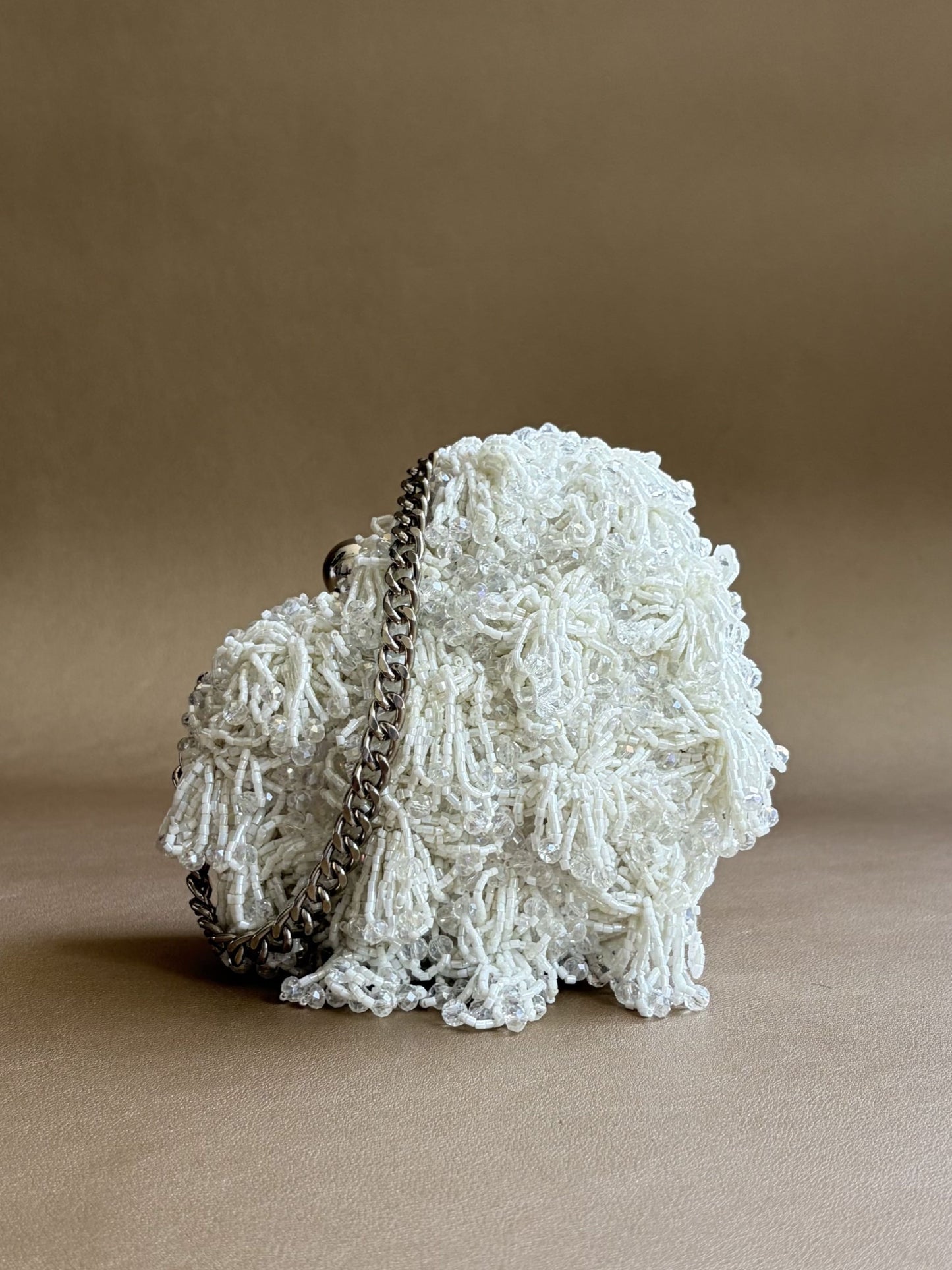 Micro Heart Bag - Pearl White