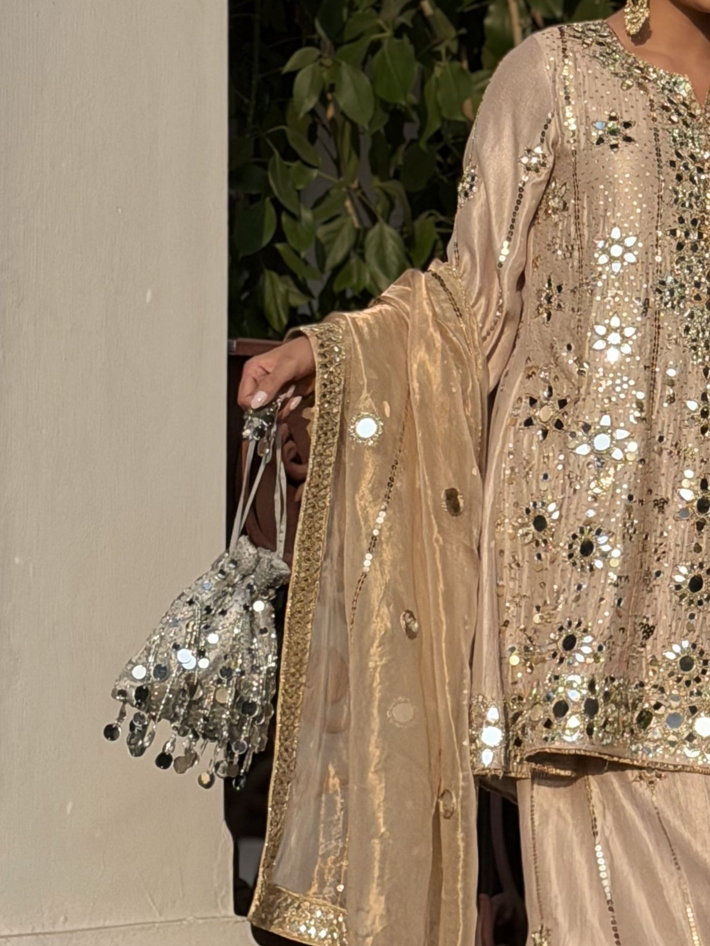 Mirror Potli - Silver