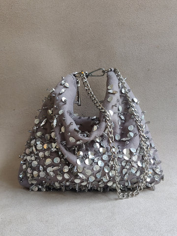 Hobo Bag - Silver Grey