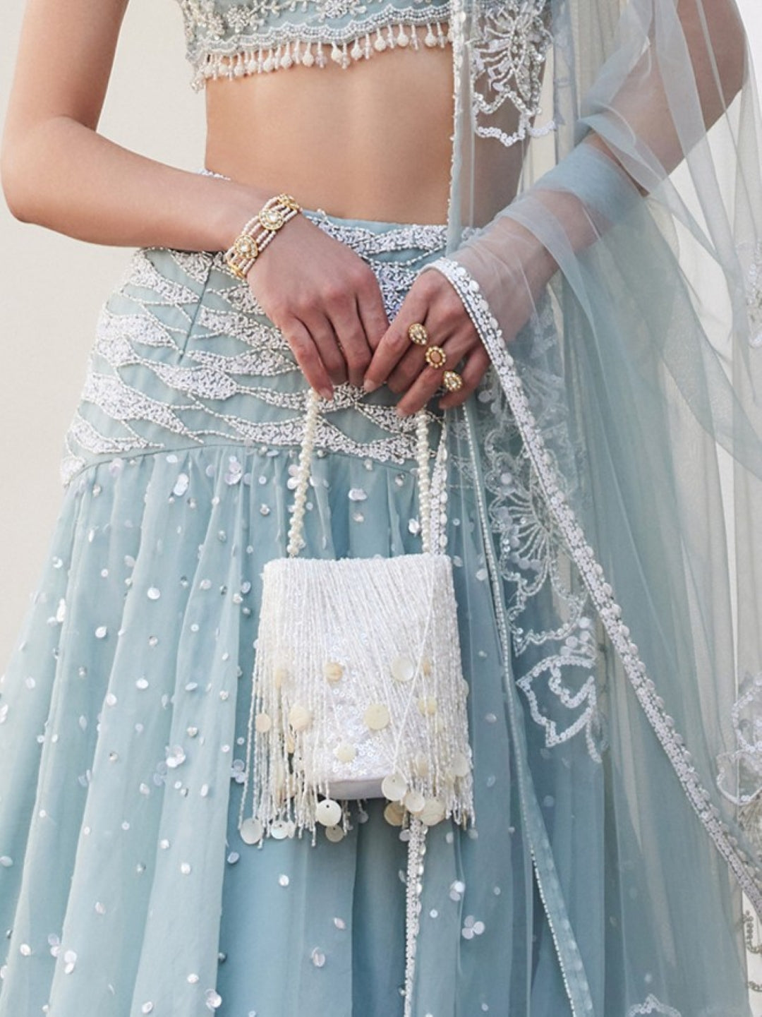 Shimmy Bag - Pearl White