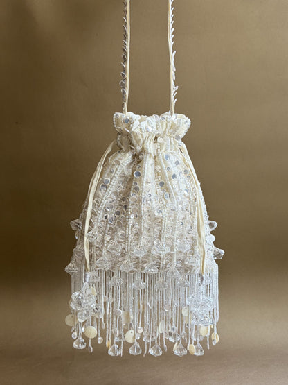 Pataka Potli in Pearl White