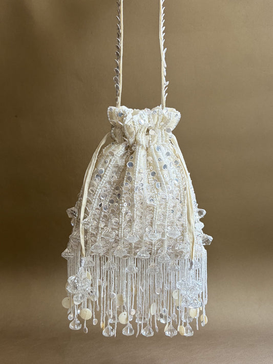 Pataka Potli in Pearl White