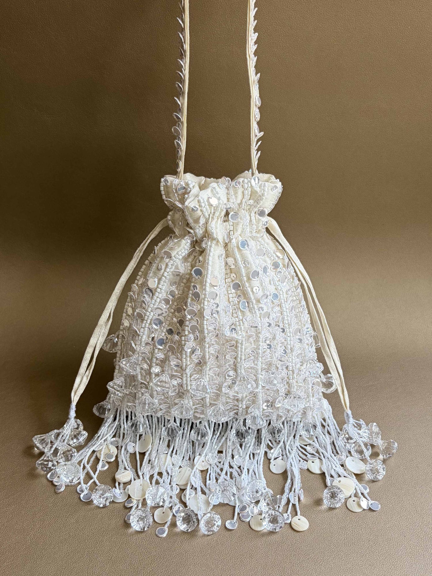 Pataka Potli in Pearl White