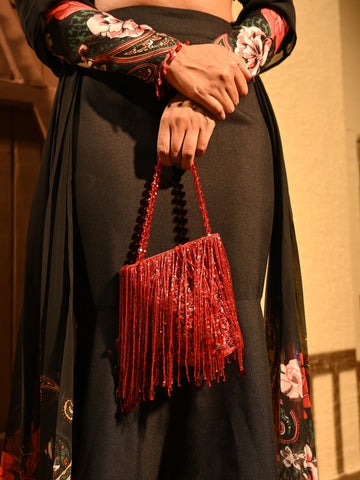 Shimmy Bag - Crimson Red