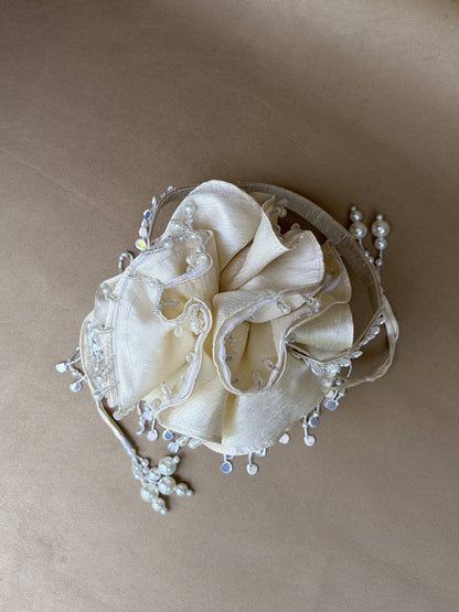 Anaar Potli Bag in Pearl White