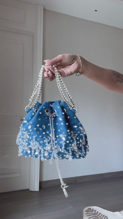 Denim Bucket Bag