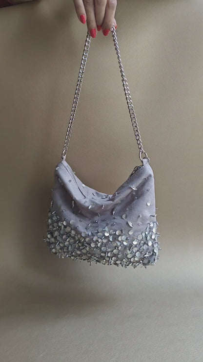 Hobo Bag - Silver Grey