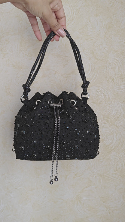 Starry Bucket Bag - Black